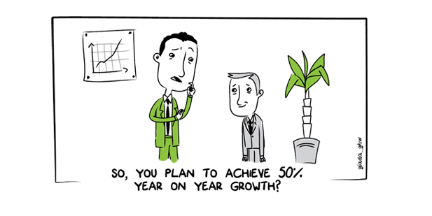 Business Plan Growth Cartoon